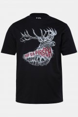 JP1880 T-Shirt Elk Print Black