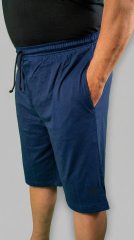 20 Nodi Scirocco Short Leg Sports Pants in Combed Cotton Jersey Navy