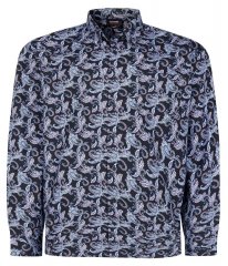 Espionage SH459 Paisley Pikkade varrukatega särk tumesinine/print