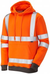 Leo Goodleigh Hooded Sweatshirt Hi-Vis Orange