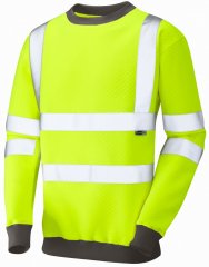 Leo Winkleigh Crew Neck Sweatshirt Hi-Vis Yellow
