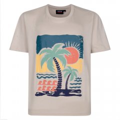 Espionage T448 desert island trükiga t-särk valge