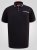 D555 Potts Jersey Polo With Jacquard Collar & Cuffs Must - Polosärgid - Meeste suured polosärgid 2XL – 8XL