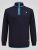 D555 Conway 2 1/4 Zip Neck Fleece Sweatshirt With Bear Logo Tumesinine - Sviitrid ja dressipluusid - Meeste suured kapuutsiga jakid suurustes 2XL – 14XL