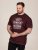 D555 Baldwin Grumpy Old Man Club Print Crew Neck T-shirt Burgundy/ Black Twist - T-särgid - Suured T-särgid 2XL – 14XL