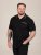 D555 Potts Jersey Polo With Jacquard Collar & Cuffs Must - Polosärgid - Meeste suured polosärgid 2XL – 8XL