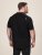 D555 Potts Jersey Polo With Jacquard Collar & Cuffs Must - Polosärgid - Meeste suured polosärgid 2XL – 8XL