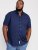 D555 Telford S/S Micro Ao Print Shirt Navy - Särgid - Meeste suured särgid 2XL – 8XL