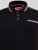 D555 Potts Jersey Polo With Jacquard Collar & Cuffs Must - Polosärgid - Meeste suured polosärgid 2XL – 8XL