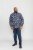 D555 Rooksey Floral Print Shirt Navy - Särgid - Meeste suured särgid 2XL – 8XL