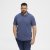 North Latitude Polo Blue Melange - Polosärgid - Meeste suured polosärgid 2XL – 8XL