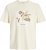 Jack & Jones Almeria Front Print Crew Neck T-Shirt Antique White - T-särgid - Suured T-särgid 2XL – 14XL