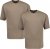 Adamo Marlon Comfort fit 2-pack T-shirt Khaki - T-särgid - Suured T-särgid 2XL – 14XL
