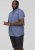 D555 KYLE S/S Micro AO Print Shirt Blue - Särgid - Meeste suured särgid 2XL – 8XL