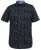 D555 BEAU S/S AO Leaf Print Shirt Navy - Särgid - Meeste suured särgid 2XL – 8XL