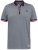 D555 BAYTON 2 Fine Stripe Jersey Polo Grey - Polosärgid - Meeste suured polosärgid 2XL – 8XL