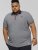 D555 BAYTON 2 Fine Stripe Jersey Polo Grey - Polosärgid - Meeste suured polosärgid 2XL – 8XL
