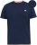 D555 SANDFORD Double Layer On Neck Ribs And Hem Waffle Textured T-Shirt Navy - T-särgid - Suured T-särgid 2XL – 14XL