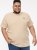 D555 SANDFORD Double Layer On Neck Ribs And Hem Waffle Textured T-Shirt Beige - T-särgid - Suured T-särgid 2XL – 14XL