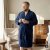 Adamo 149014 Veluurist hommikumantel Tumesinine - Aluspesu ja ujumisriided - Aluspesu 2XL-8XL