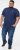 D555 ORSTON Reno Fabric Crew Neck T-Shirt With Chest Embroidery Blue Reno - T-särgid - Suured T-särgid 2XL – 14XL