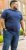 D555 ORSTON Reno Fabric Crew Neck T-Shirt With Chest Embroidery Blue Reno - T-särgid - Suured T-särgid 2XL – 14XL