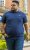 D555 ORSTON Reno Fabric Crew Neck T-Shirt With Chest Embroidery Blue Reno - T-särgid - Suured T-särgid 2XL – 14XL