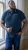 D555 OAKLEY AOP Jersey Polo With Jacquard Collar, Ribs And Chest Pocket Navy - Polosärgid - Meeste suured polosärgid 2XL – 8XL