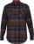 D555 SHERLOCK Check Overshirt With Two Patch Pockets & Button Down Collar Navy - Särgid - Meeste suured särgid 2XL – 8XL