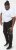 D555 COTGRAVE Couture Elasticated Waistband Jogger With Woven Fabric Trim Black - Dressipüksid ja -šortsid - Spordipüksid ja Lühikesed Spordipüksid