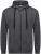 Adamo Athen Hoodie with Zipper Charcoal - Sviitrid ja Dressipluusid - Meeste suured kapuutsiga jakid suurustes 2XL – 14XL