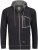 Adamo Michael Hoodie with Zipper Black - Sviitrid ja dressipluusid - Meeste suured kapuutsiga jakid suurustes 2XL – 14XL