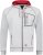 Adamo Michael Hoodie with Zipper Grey - Sviitrid ja dressipluusid - Meeste suured kapuutsiga jakid suurustes 2XL – 14XL