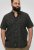 D555 Matlock Short Sleeve AOP Shirt With Hidden Button Down Black - Särgid - Meeste suured särgid 2XL – 8XL
