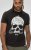 D555 Hucknall Skull Monochrome Printed Crew Neck T-shirt Washed Black - T-särgid - Suured T-särgid 2XL – 14XL