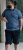 D555 Woolwich AOP Polo Shirt With Ribbed Collar Blue - Polosärgid - Meeste suured polosärgid 2XL – 8XL