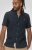 D555 Pontefract Jacquard Linen Mix Short Sleeve Shirt With Button Down Navy - Särgid - Meeste suured särgid 2XL – 8XL