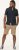 D555 Pontefract Jacquard Linen Mix Short Sleeve Shirt With Button Down Navy - Särgid - Meeste suured särgid 2XL – 8XL