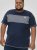 D555 Swansea Cut And Sew Crew Neck T-Shirt Navy - T-särgid - Suured T-särgid 2XL – 14XL