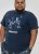 D555 Cameron Official Terminator Printed Crew Neck T-Shirt Dark Navy - T-särgid - Suured T-särgid 2XL – 14XL