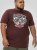 D555 Loughborough Official Gas Monkey Crew Neck T-Shirt Burgundy Black Twist - T-särgid - Suured T-särgid 2XL – 14XL