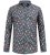 D555 Wakefield Long Sleeve AOP Guitar Printed Shirt Grey - Särgid - Meeste suured särgid 2XL – 8XL