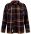 D555 Aldershot Long Sleeve Heavy Shacket Overshirt Tan/Navy Check - Särgid - Meeste suured särgid 2XL – 8XL