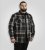 D555 Falkirk Long Sleeve Heavy Shacket Overshirt Black/Grey TALL SIZES - Särgid - Meeste suured särgid 2XL – 8XL