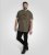 D555 Stockton Gorilla Playing Drums Crew Neck T-Shirt Khaki - T-särgid - Suured T-särgid 2XL – 14XL