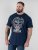 D555 Linton T-särk Mitmevärvilise Koljupildiga Tumesinine - T-särgid - Suured T-särgid 2XL – 14XL