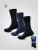 D555 Harold 3 Extra Wide Comfort Fit Socks 3-pack Navy/Denim - Aluspesu ja ujumisriided - Aluspesu 2XL-8XL