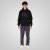 Double Outfitters MTOP-1146 Kapuutsiga pusa Must - Sviitrid ja dressipluusid - Meeste suured kapuutsiga jakid suurustes 2XL – 14XL