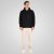 Double Outfitters MTOP-1160 Tõmblukuga kapuutsiga pusa Must - Sviitrid ja dressipluusid - Meeste suured kapuutsiga jakid suurustes 2XL – 14XL