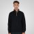Double Outfitters MTOP-1163 Poole tõmblukuga dressipluus Must - Sviitrid ja dressipluusid - Meeste suured kapuutsiga jakid suurustes 2XL – 14XL